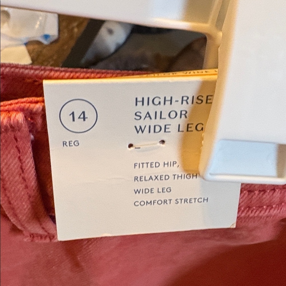 Rust High Rise Sailor Wide Leg Jeans - Picture 5 of 5